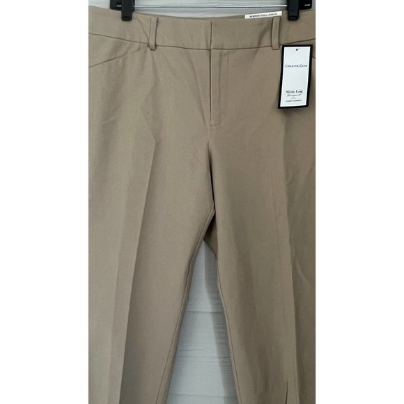 NWT Charter Club Womens Slim Leg Newport Sedona Dust Full Length Pants Size 14 - Picture 5 of 11